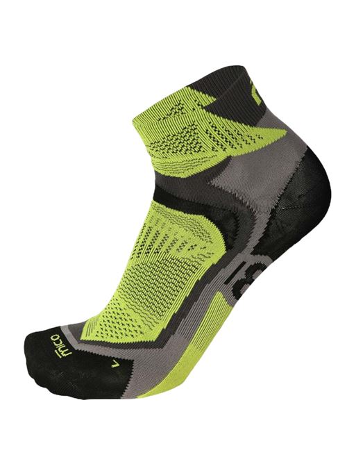 Calza Running Corta Extralight Weight X Performance MICO | A10751605-ANTRACITE/GIALLO_FLUO