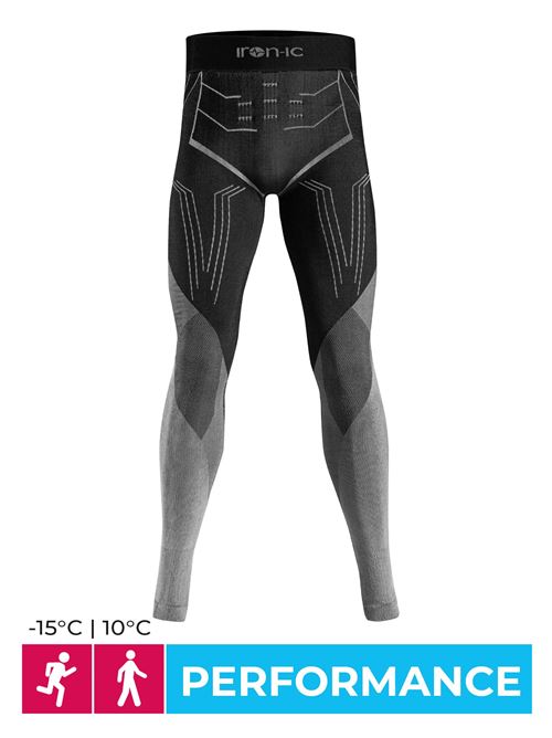 LEGGINGS TERMICO UOMO UNIVERSE WARM IRON-IC | 600302BLACK/SILVER
